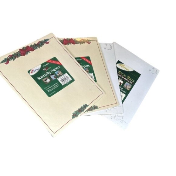Holiday Ampad 25 Regal Mills Premium Papers Christmas theme 8 1/2x11 Set Of 4 - Picture 4 of 4